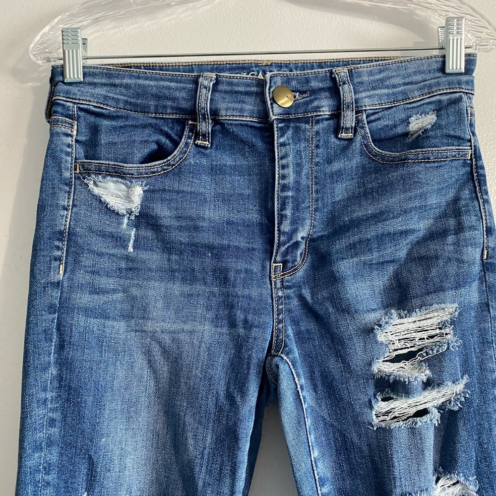 Hi Rise Frayed Jeggings - Picture 3 of 10